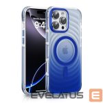 Aizmugurējais vāciņš Evelatus Apple iPhone 16 Pro EchoWave Clear MagSafe Blue