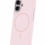 Back panel cover iLike Apple iPhone 16 Soft Touch Silicone case With Magnetic Light Pink