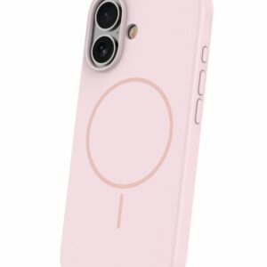 Back panel cover iLike Apple iPhone 16 Soft Touch Silicone case With Magnetic Light Pink