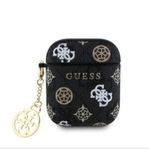 Korpus kõrvaklappidele Guess - AirPods 1/2 PU 4G Peony Charm Case Black