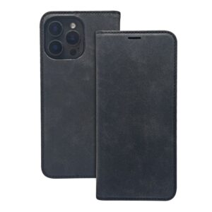 Atveramie maciņi iLike Samsung Galaxy S25 Smart Suede Book Case Black