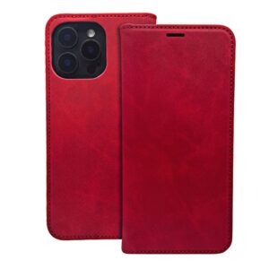 Atveramie maciņi iLike Samsung Galaxy S25 Smart Suede Book case Red