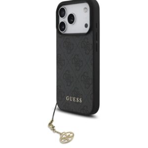 Back panel cover Guess Apple iPhone 17 Pro Tone on Tone 4G Charm Case Gray