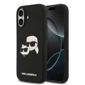Tagakaaned Karl Lagerfeld Apple iPhone 17 Liquid Silicone Double Heads MagSafe Case Black