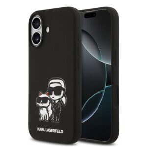 Tagakaaned Karl Lagerfeld Apple iPhone 17 Liquid Silicone K&CH Sketch MagSafe Case Black