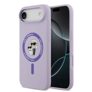 Nugarėlės dėklai Karl Lagerfeld Apple iPhone Air Liquid Silicone Karl and Choupette MagSafe Case Purple