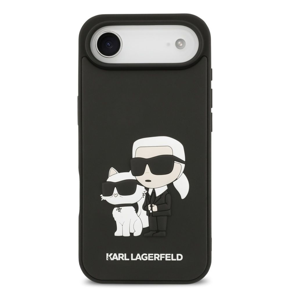 Tagakaaned Karl Lagerfeld Apple iPhone Air 3D Rubber Karl and Choupette Case Black