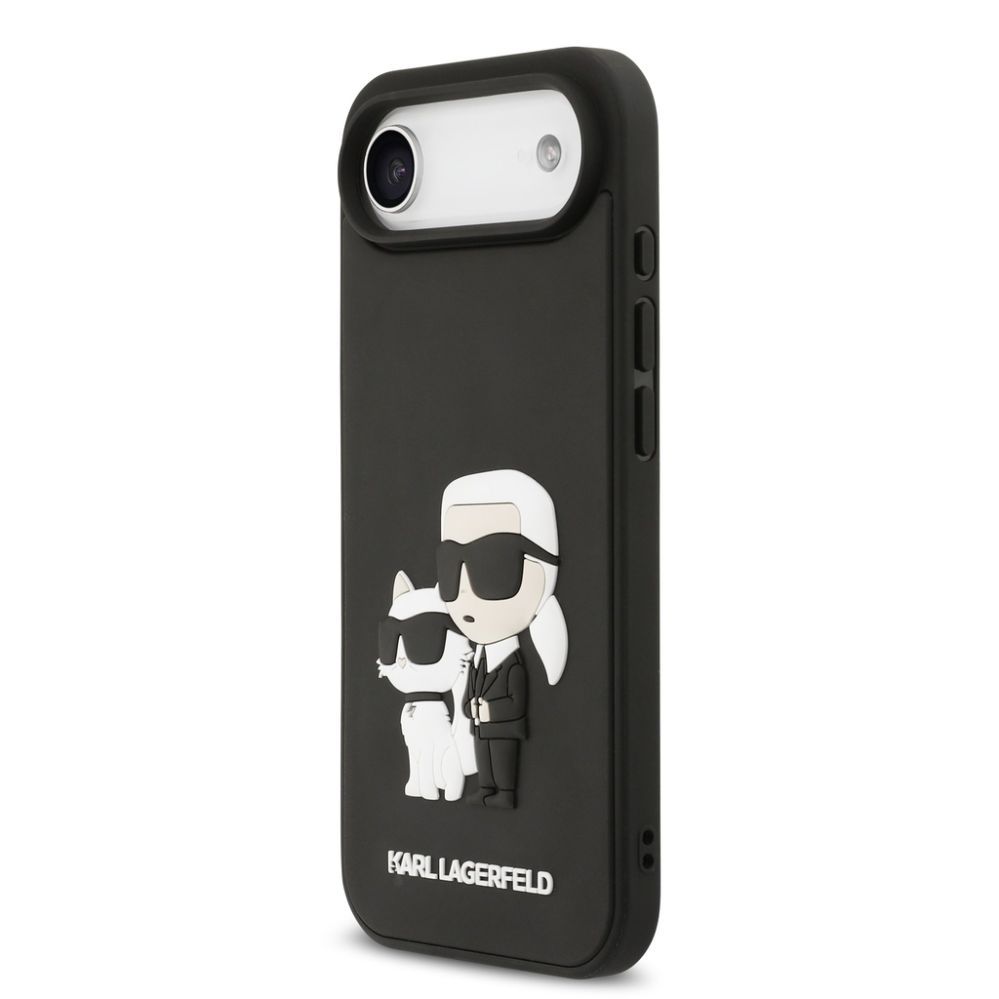 Tagakaaned Karl Lagerfeld Apple iPhone Air 3D Rubber Karl and Choupette Case Black