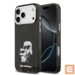 Tagakaaned Karl Lagerfeld Apple iPhone 17 Pro Max Silicone IML Aquarelle Karl and Choupette Case Black