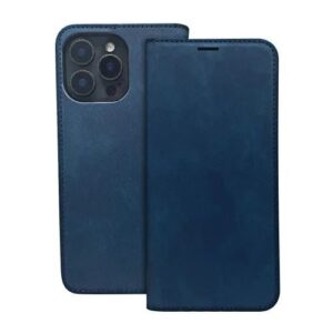 Knygos tipo dėklas dėklai iLike Xiaomi Redmi Note 14 5G Smart Suede book case Navy Blue
