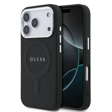 Nugarėlės dėklai Guess Apple iPhone 17 Pro PU Saffiano MagSafe Case Black