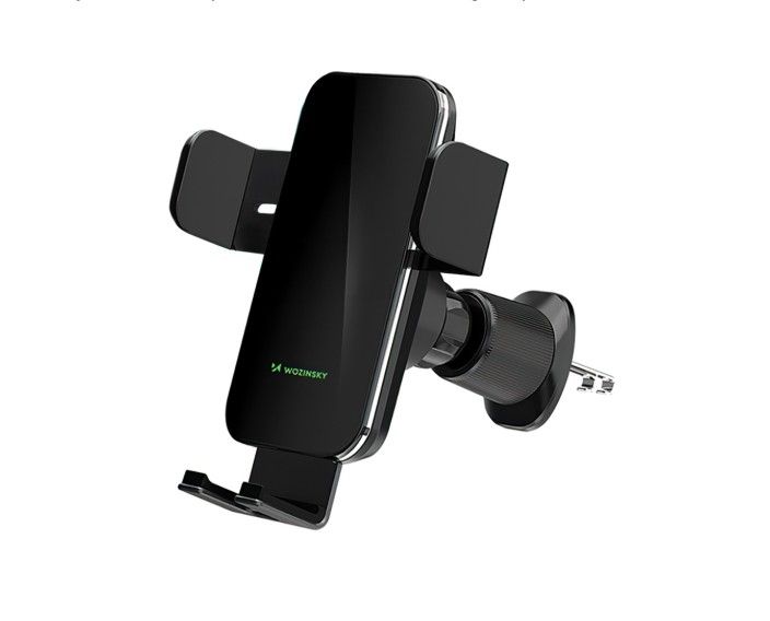 Auto lādētāji Wozinsky WEDZ-3Y8S clamp car holder with 15W inductive charger for phone on the air vent Black