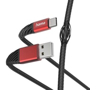 Kabelis Hama  Extreme USB 2.0 USB A to USB C Cabel 1,5 m Red Black
