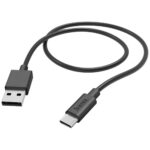 Кабель Hama  Charging Cable USB-A to USB-C 1m Black