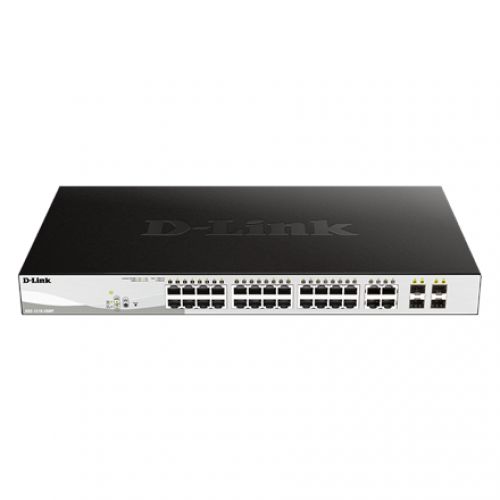Server – muud tarvikud D-link Switch DGS-1210-28MP Web Management, Rack mountable, 1 Gbps (RJ-45) ports quantity 24, SFP ports quantity 4, PoE/Poe+ ports quantity 24, Power supply type External