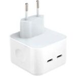 Адаптер iLike  CH1 35W Dual Port USB-C Fast Charger for all Apple devices (Analog A2676 MNWP3ZM/A) White