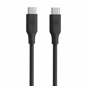 Kabelis Evelatus  Evelatus USB C to USB C Silicone Cable 1.2M 60W / 20V3A Black