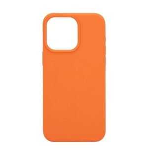 Aizmugurējais vāciņš Connect Apple iPhone 15 Pro Max Premium Magsafe Soft Touch Silicone Case New Function Orange