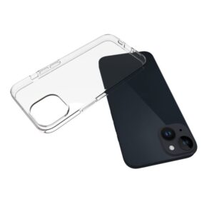 Tagakaaned Connect Apple iPhone 15 Clear Silicone Case 1.5mm TPU Transparent