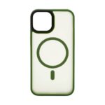 Aizmugurējais vāciņš Connect Apple iPhone 15 Hybrid Case With Magnetic PC+TPU Green