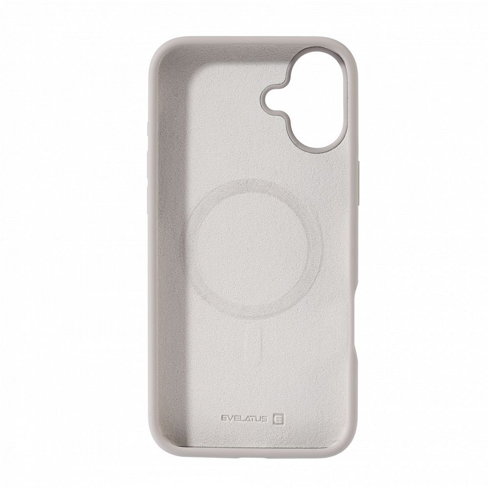 Aizmugurējais vāciņš Evelatus Apple iPhone 16 Premium Magsafe Soft Touch Silicone Case White
