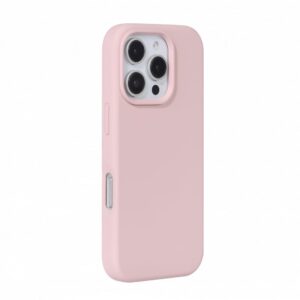 Back panel cover Evelatus Apple iPhone 16 Pro Premium Magsafe Soft Touch Silicone Case Pink Sand