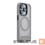 Tagakaaned Evelatus Apple iPhone 16 Pro Rubber Coated MagSafe With Stand Case Silver