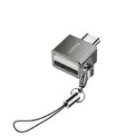 Parveidotājs yesido  GS08 Mini Aluminum Alloy USB Type-C U-disk Card Reader Mouse Convert OTG Adapter Black
