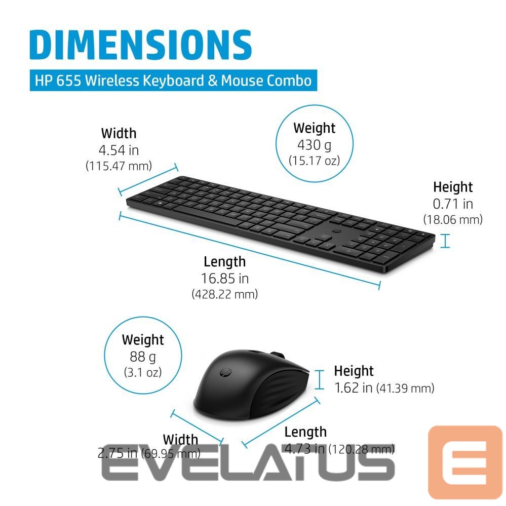 Computer accessories HP HP 655 Wrls KBD and Mouse Combo (10pcs)