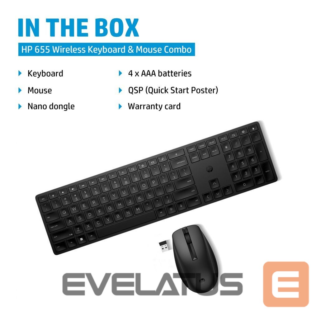 Computer accessories HP HP 655 Wrls KBD and Mouse Combo (10pcs)