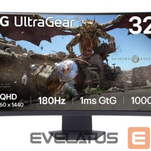 Monitorid LG  32GS60QC-B | 32 " | VA | QHD | 16:9 | 180 Hz | 1 ms | 2560 x 1440 pixels | 300 cd/m² | HDMI ports quantity 2 