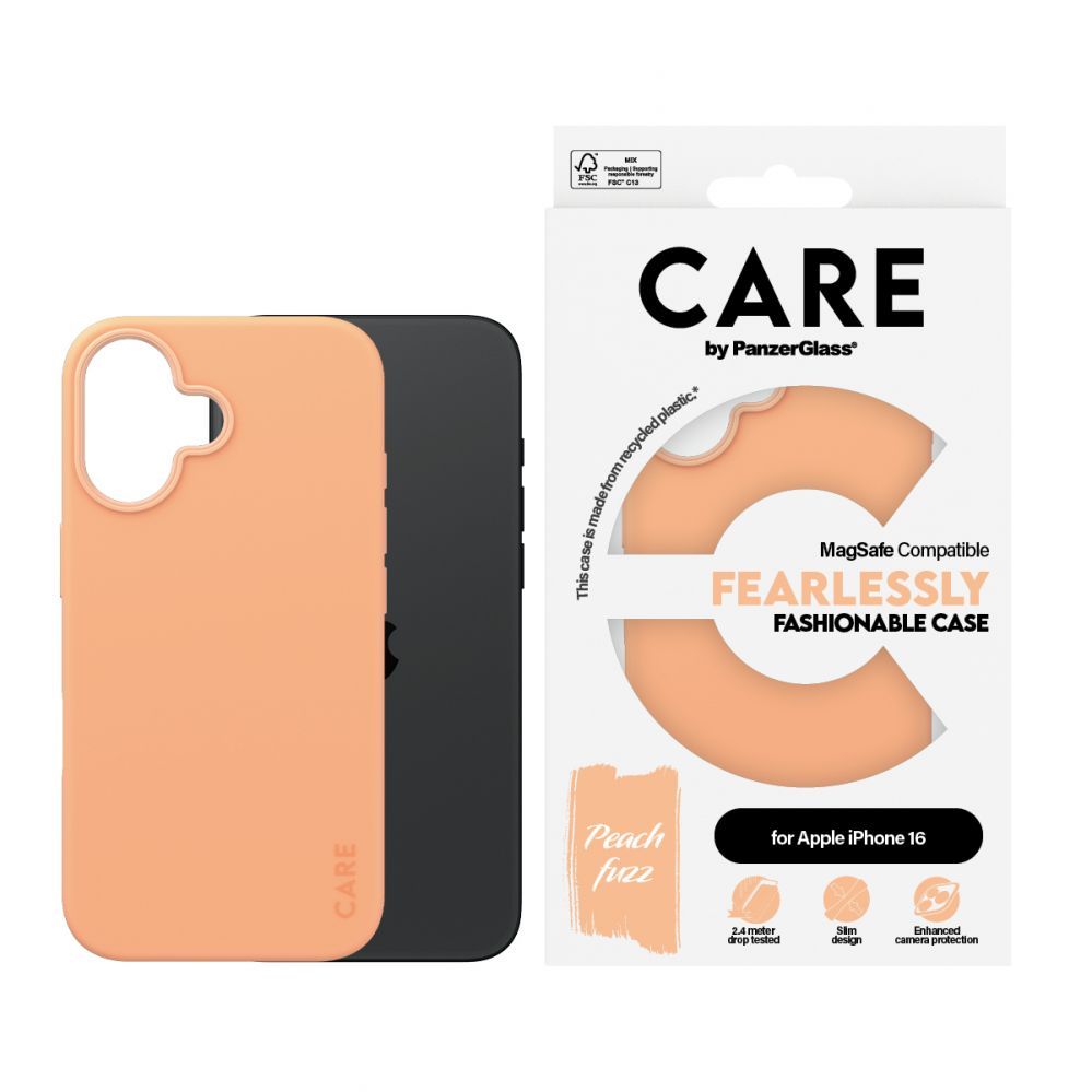 Other Phone Accessory Panzer Glass CARE by PanzerGlass Fashion Case iPhone 16 6.1" peach/peachy MagSafe 1389