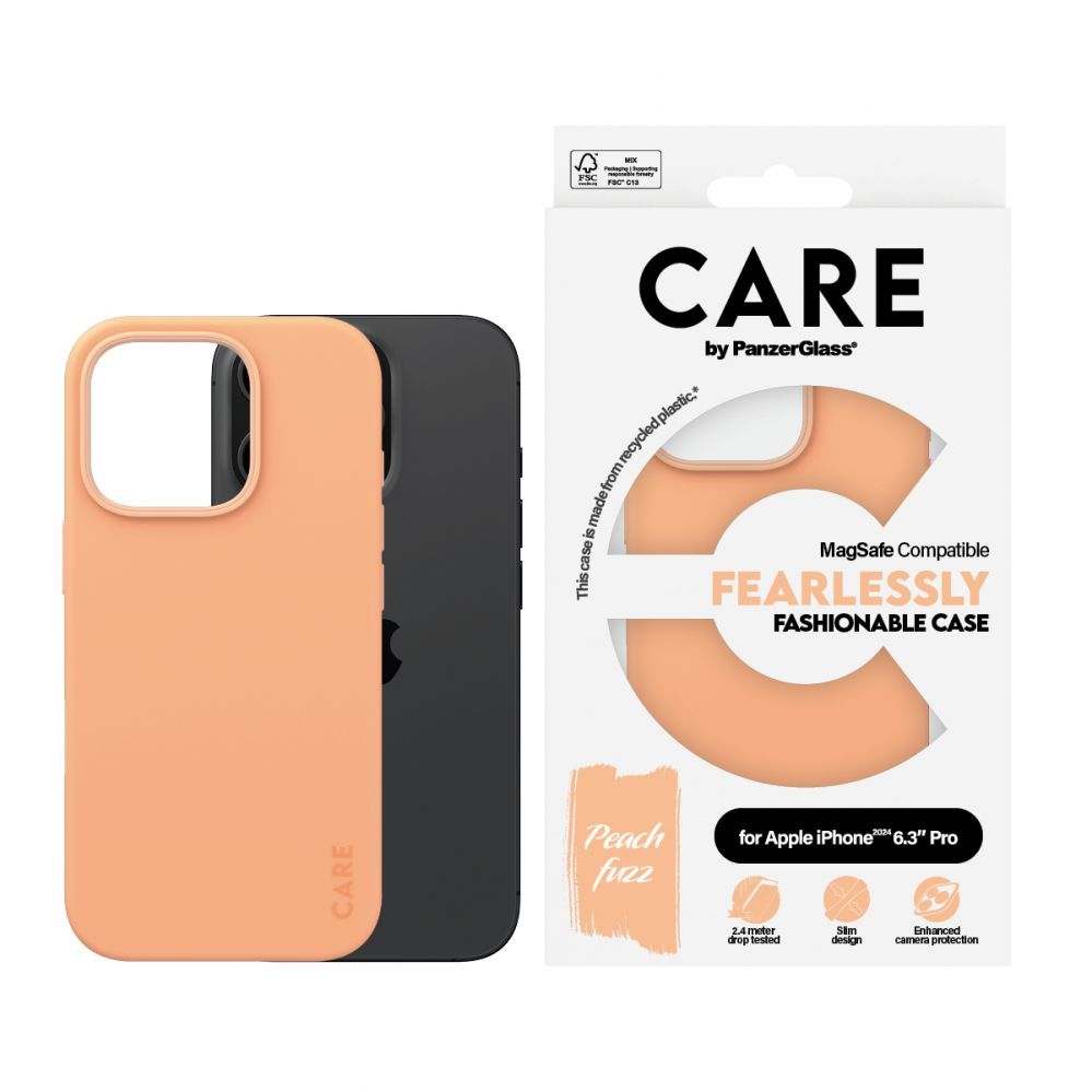 Muu telefoni lisavarustus Panzer Glass CARE by PanzerGlass Fashion Case iPhone 16 Pro 6.3" Peachy MagSafe 1390