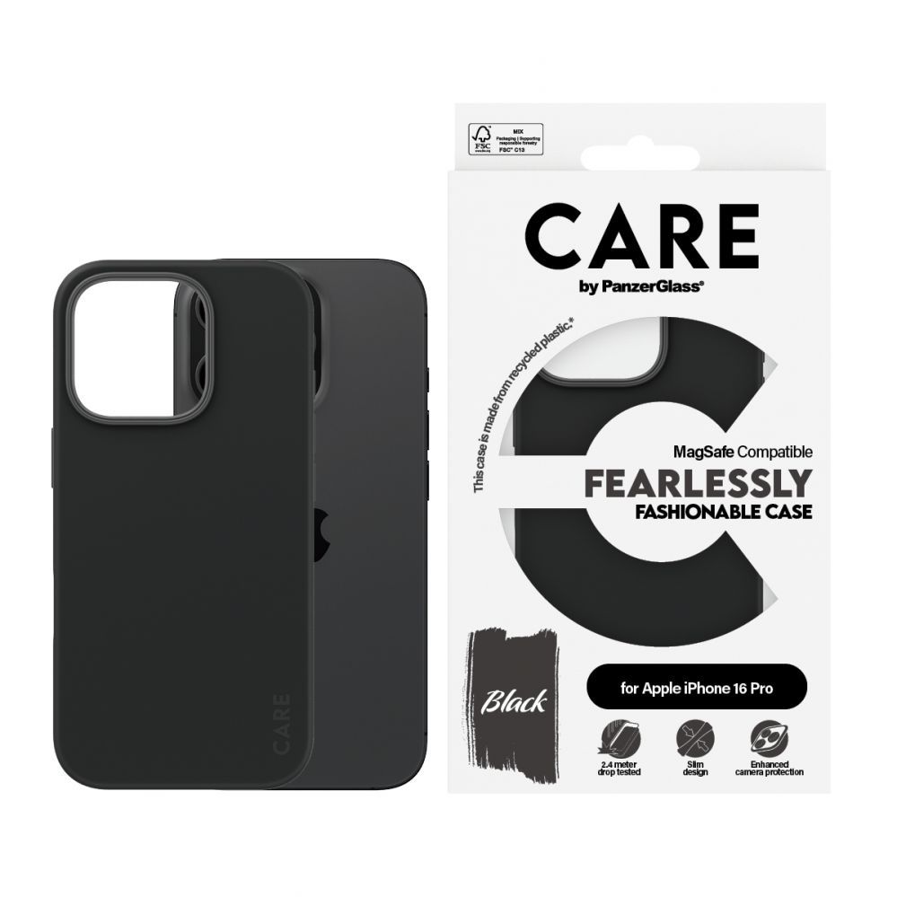 Other Phone Accessory Panzer Glass CARE by PanzerGlass Fashion Case iPhone 16 Pro 6.3" black/black MagSafe 1378