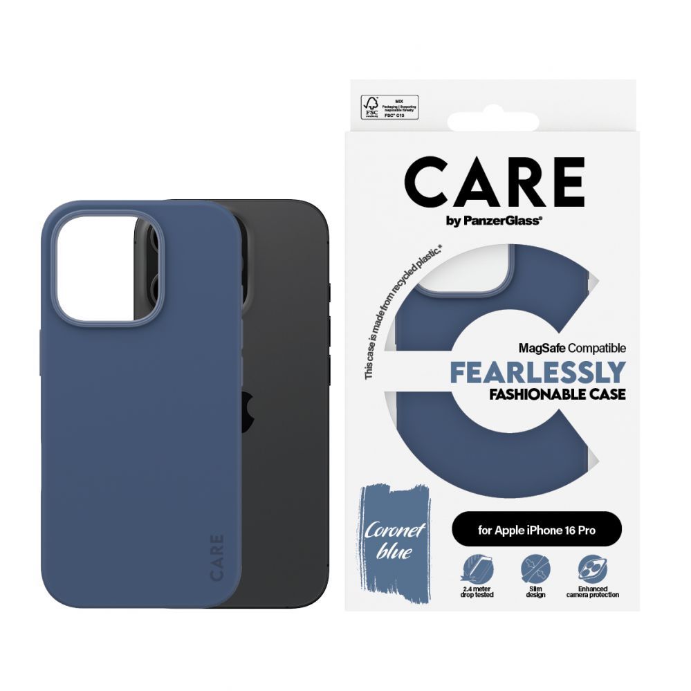 Other Phone Accessory Panzer Glass CARE by PanzerGlass Fashion Case iPhone 16 Pro 6.3" blue/blue MagSafe 1382