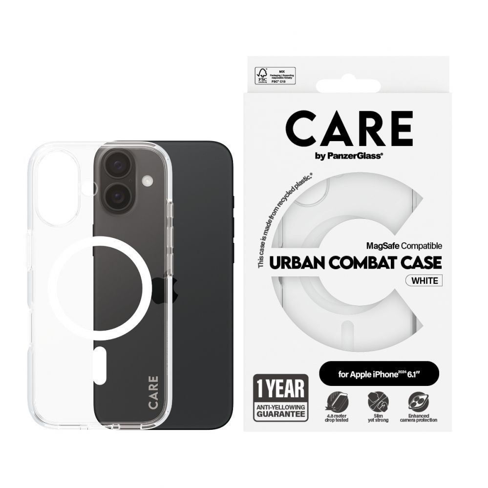Other Phone Accessory Panzer Glass CARE by PanzerGlass Flagship Case iPhone 16 6.1" white/white MagSafe 1337