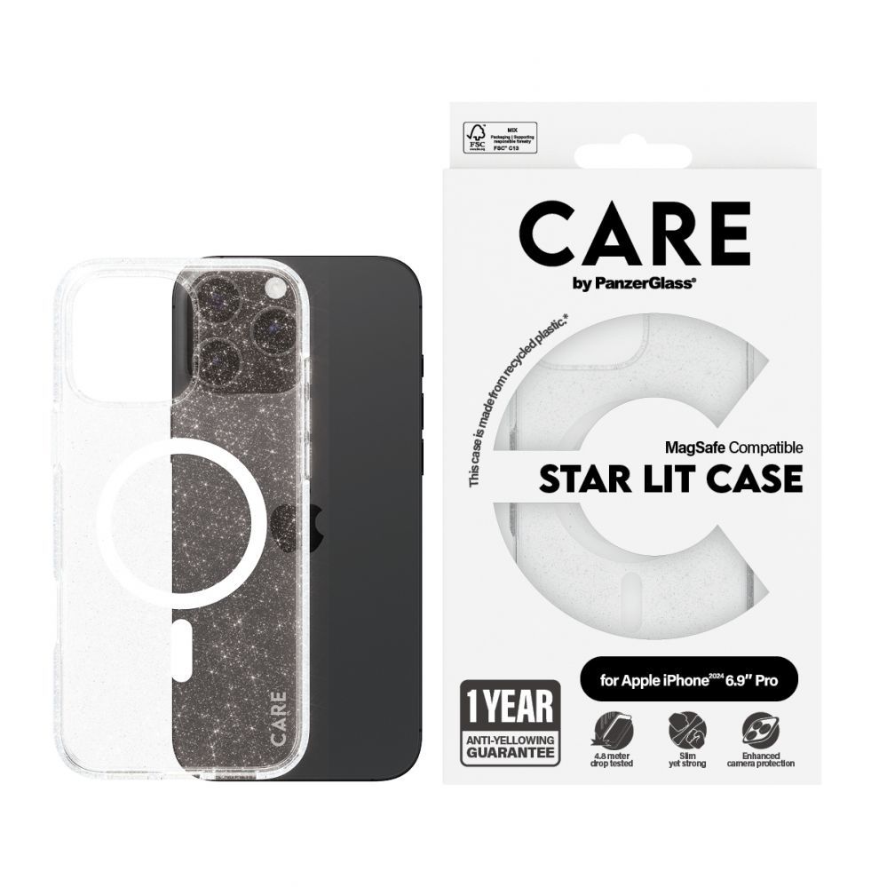 Other Phone Accessory Panzer Glass CARE by PanzerGlass Flagship Star Lit Case iPhone 16 Pro Max 6.9" white/white MagSafe 1344