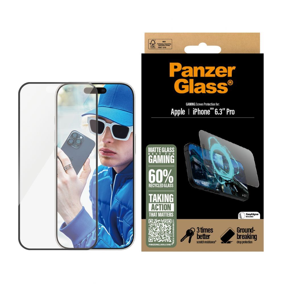 Other Phone Accessory Panzer Glass PanzerGlass Gaming Screen Protector iPhone 16 Pro 6.3" Ultra-Wide Fit 2858