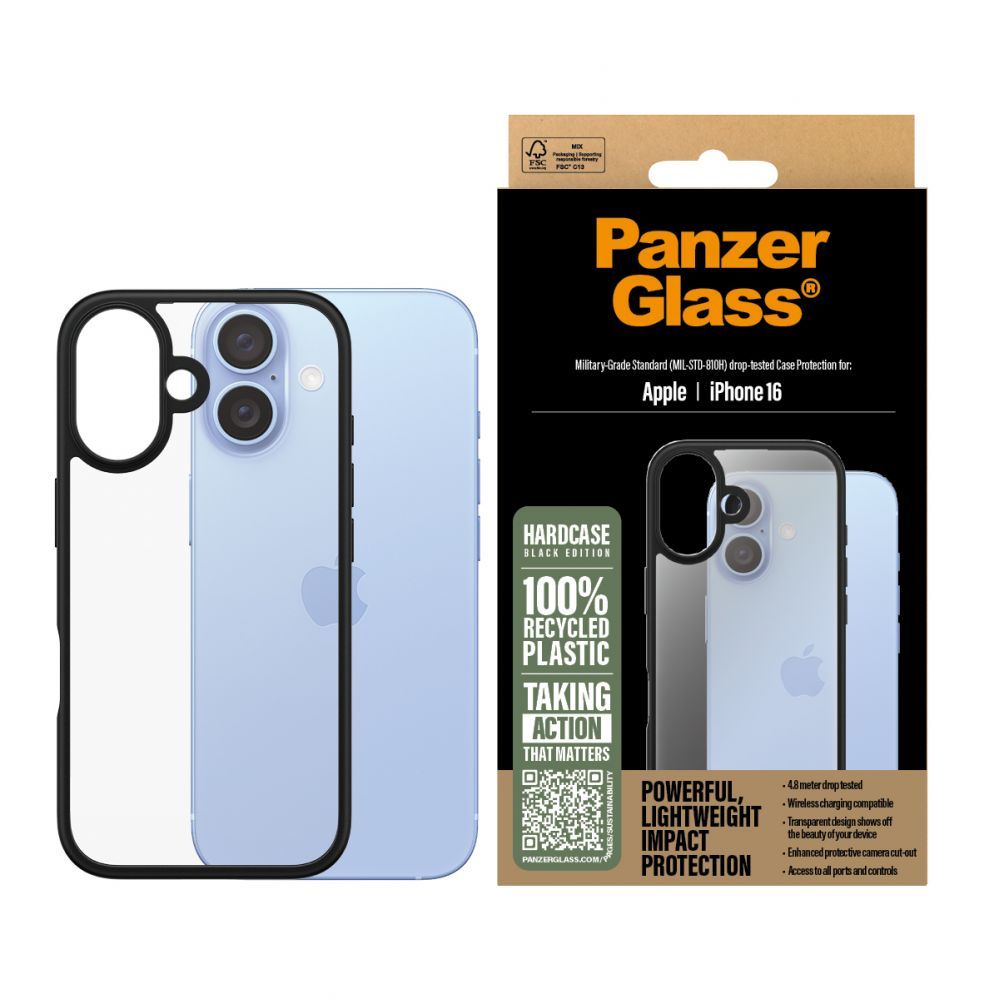 Kitas telefono priedas Panzer Glass PanzerGlass HardCase iPhone 16 6.1" black/black 1295