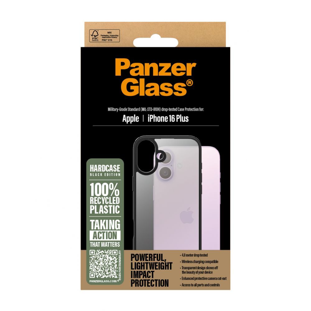 Kitas telefono priedas Panzer Glass PanzerGlass HardCase iPhone 16 Plus 6.7" black/black 1297