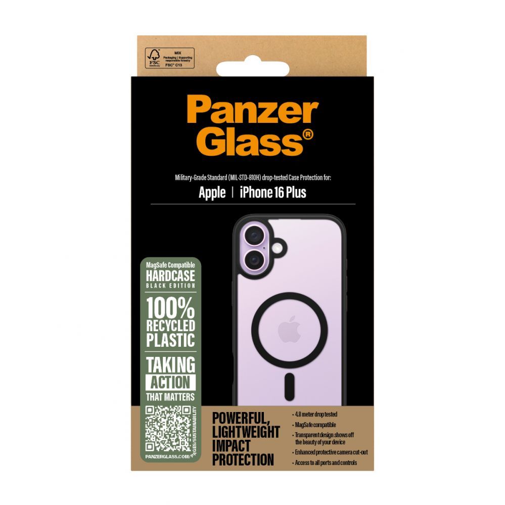 Other Phone Accessory Panzer Glass PanzerGlass HardCase iPhone 16 Plus 6.7" black/black MagSafe 1303