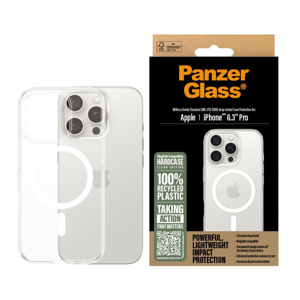 Kitas telefono priedas Panzer Glass PanzerGlass HardCase iPhone 16 Pro 6.3" white MagSafe 1292