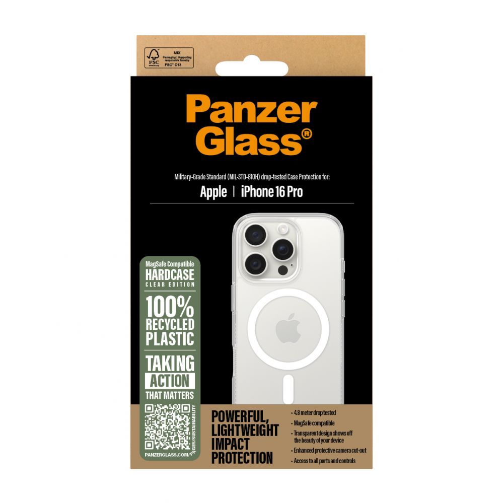 Kitas telefono priedas Panzer Glass PanzerGlass HardCase iPhone 16 Pro 6.3" white MagSafe 1292