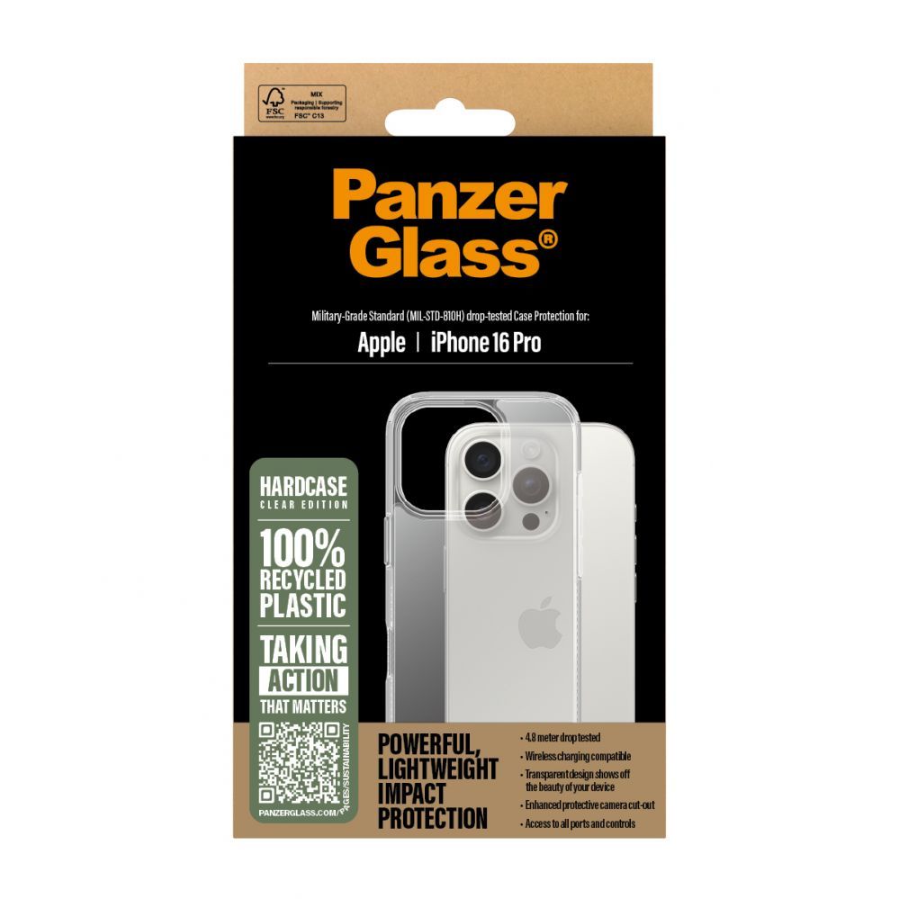 Cits mobilo telefonu aksesuārs Panzer Glass PanzerGlass HardCase iPhone 16 Pro 6.3" Clear/Transparent 1288