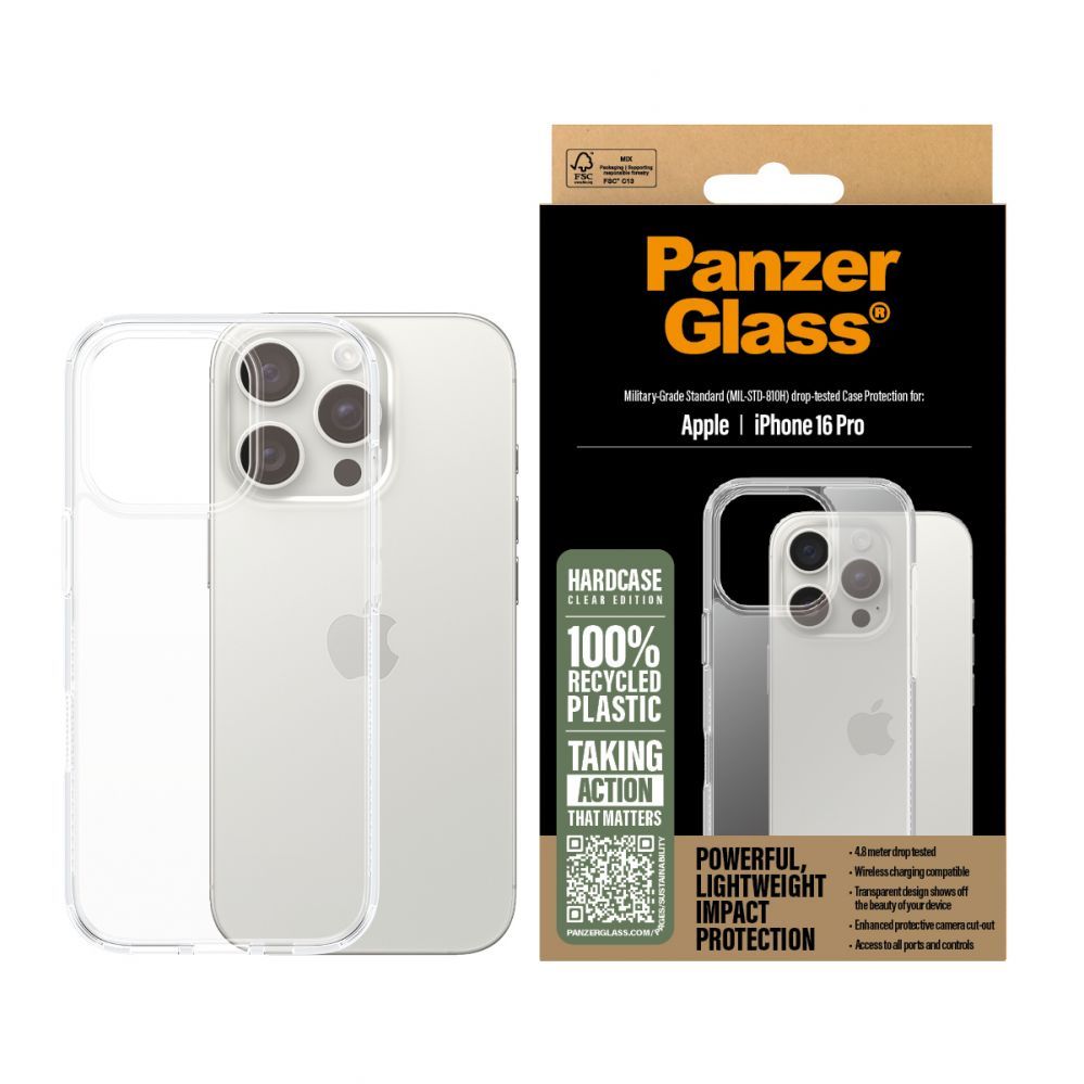 Cits mobilo telefonu aksesuārs Panzer Glass PanzerGlass HardCase iPhone 16 Pro 6.3" Clear/Transparent 1288