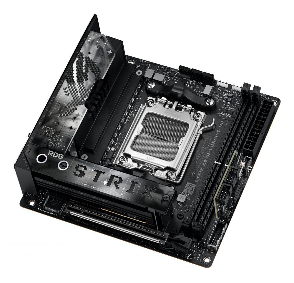 Intel protsessori emaplaat Asus | ROG STRIX X870-I GAMING WIFI | Processor family AMD | Processor socket AM5 | DDR5 DIMM | Supported hard disk drive interfaces SATA, M.2 | Number of SATA connectors 2