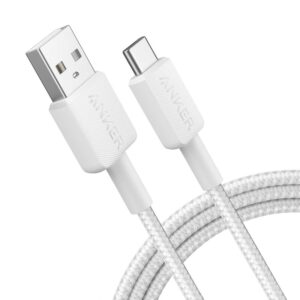 Kaabel Anker  322 USB-A to USB-C Cable Nylon, 1.8M, White | 