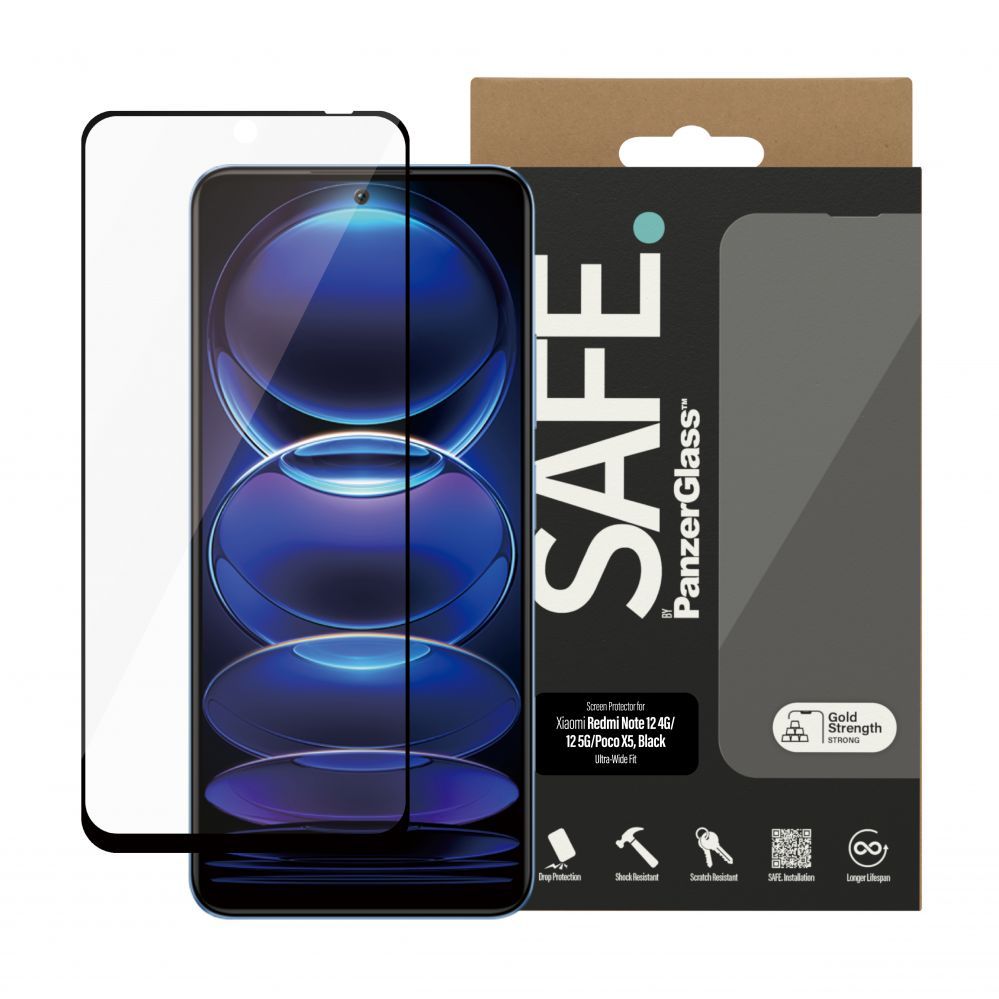 Back panel cover PanzerGlass SAFE by Screen Protector Xiaomi Redmi Note 12 5G | 12 4G | Poco X5 | Ultra-Wide Fit |