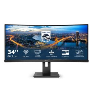 Monitors Philips  B Line 346B1C/00 34 ", VA, WQHD, 3440 x 1440, 21:9, 5 ms, 300 cd/m², Black 