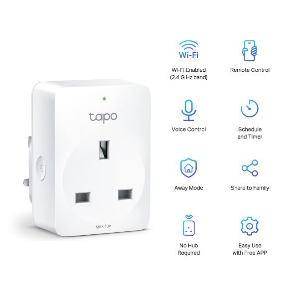 Server - Other Accessories TP-Link Mini Smart Wi-Fi Socket Tapo P100 (1-pack) White